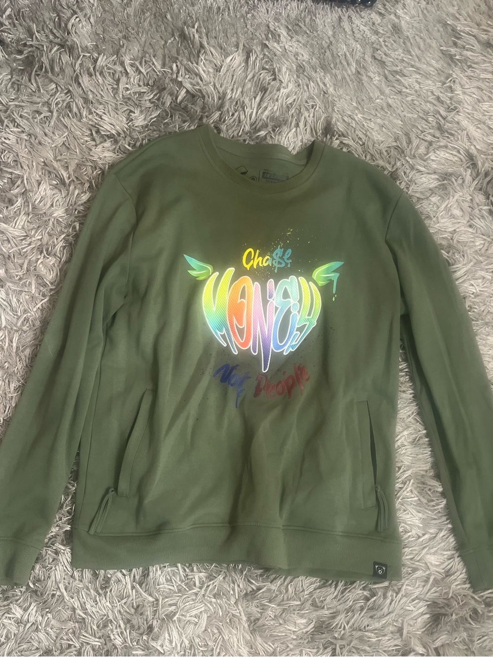 Civilized Men’s Olive Green Graphic Sweatshirt 2XL